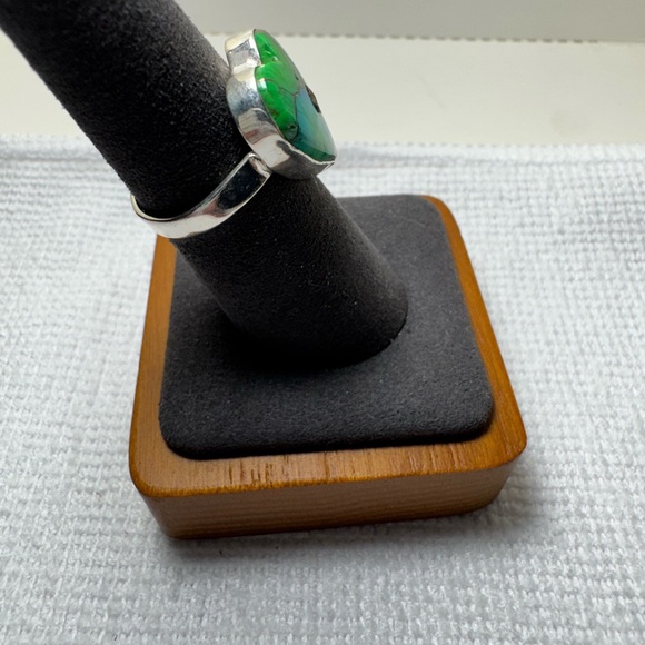 Peacock Dahlia Heart Ring Sterling Silver Stamped 925 NWOT Love - Picture 2 of 4